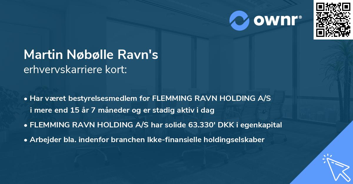 Martin Nøbølle Ravn's erhvervskarriere kort