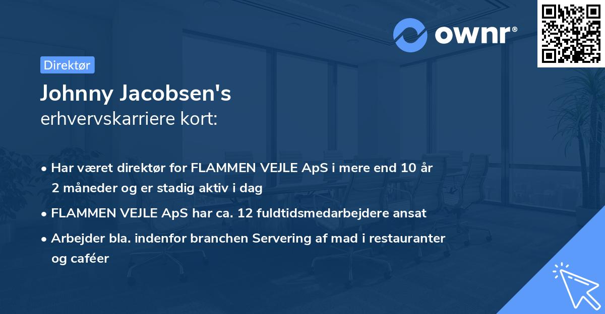 Johnny Jacobsen's erhvervskarriere kort