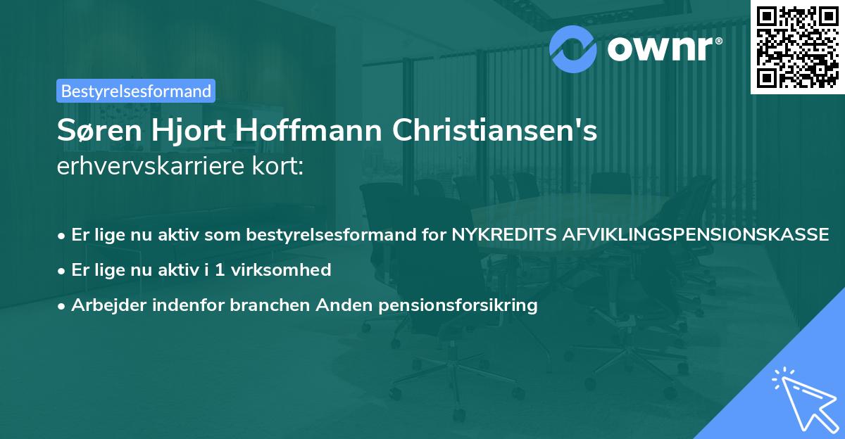 Søren Hjort Hoffmann Christiansen's erhvervskarriere kort