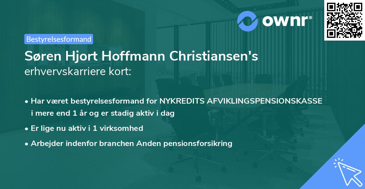 Søren Hjort Hoffmann Christiansen's erhvervskarriere kort