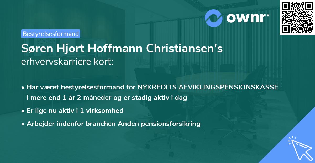 Søren Hjort Hoffmann Christiansen's erhvervskarriere kort