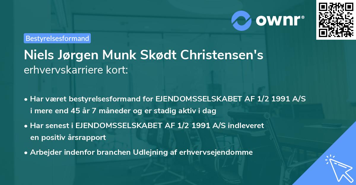 Niels Jørgen Munk Skødt Christensen's erhvervskarriere kort