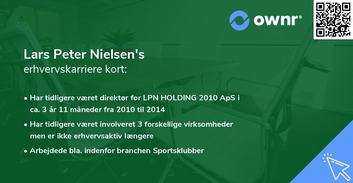 Lars Peter Nielsen's erhvervskarriere kort