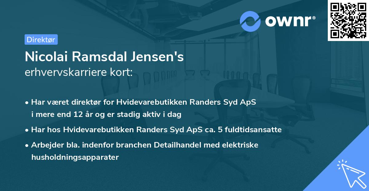 Nicolai Ramsdal Jensen's erhvervskarriere kort