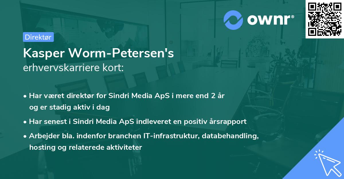 Kasper Worm-Petersen's erhvervskarriere kort