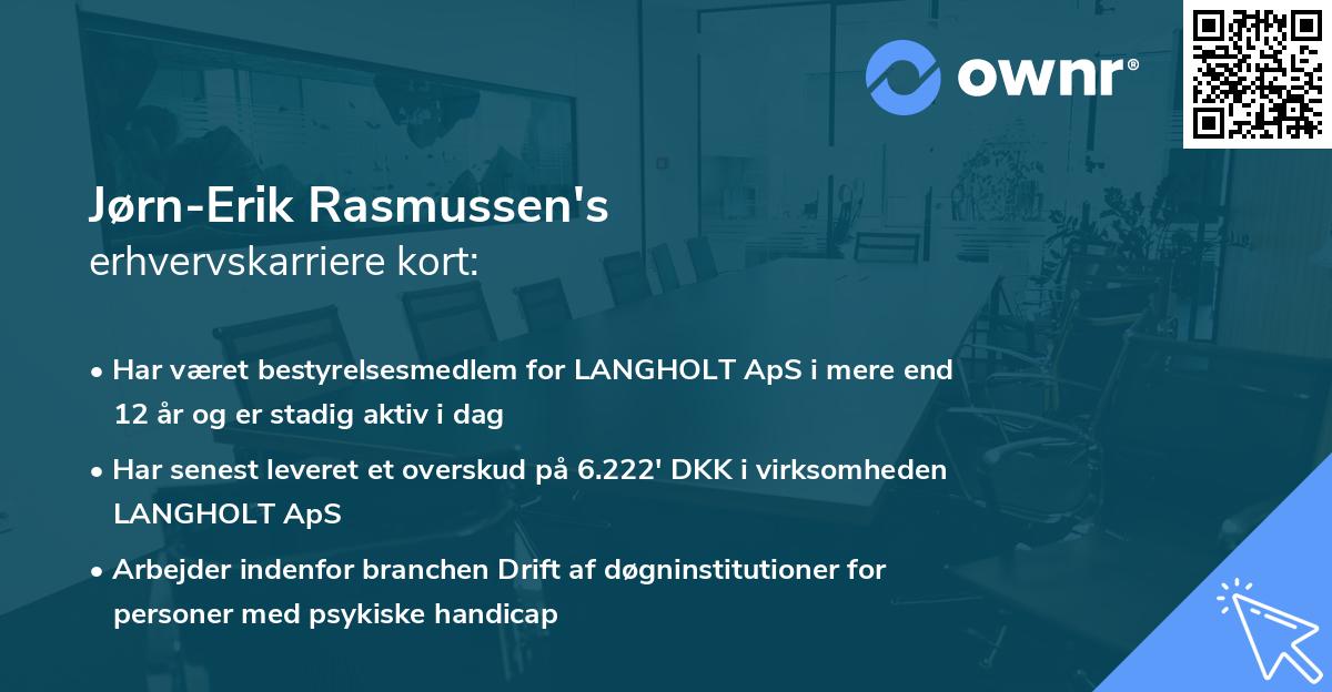 Jørn-Erik Rasmussen's erhvervskarriere kort