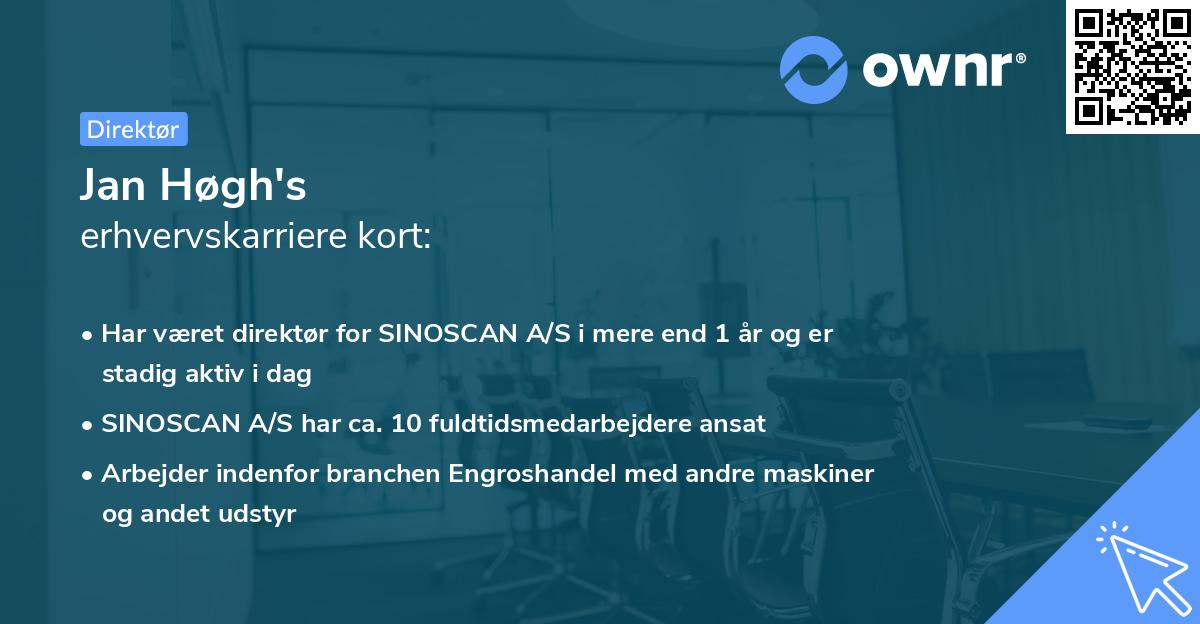 Jan Høgh's erhvervskarriere kort