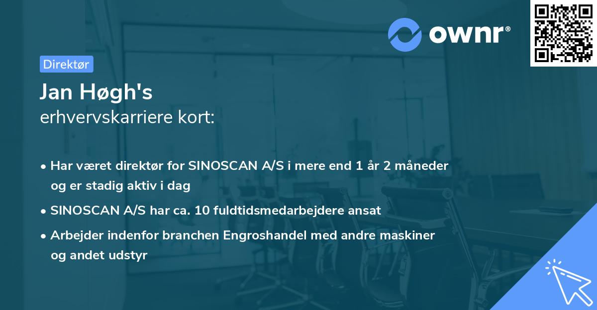 Jan Høgh's erhvervskarriere kort