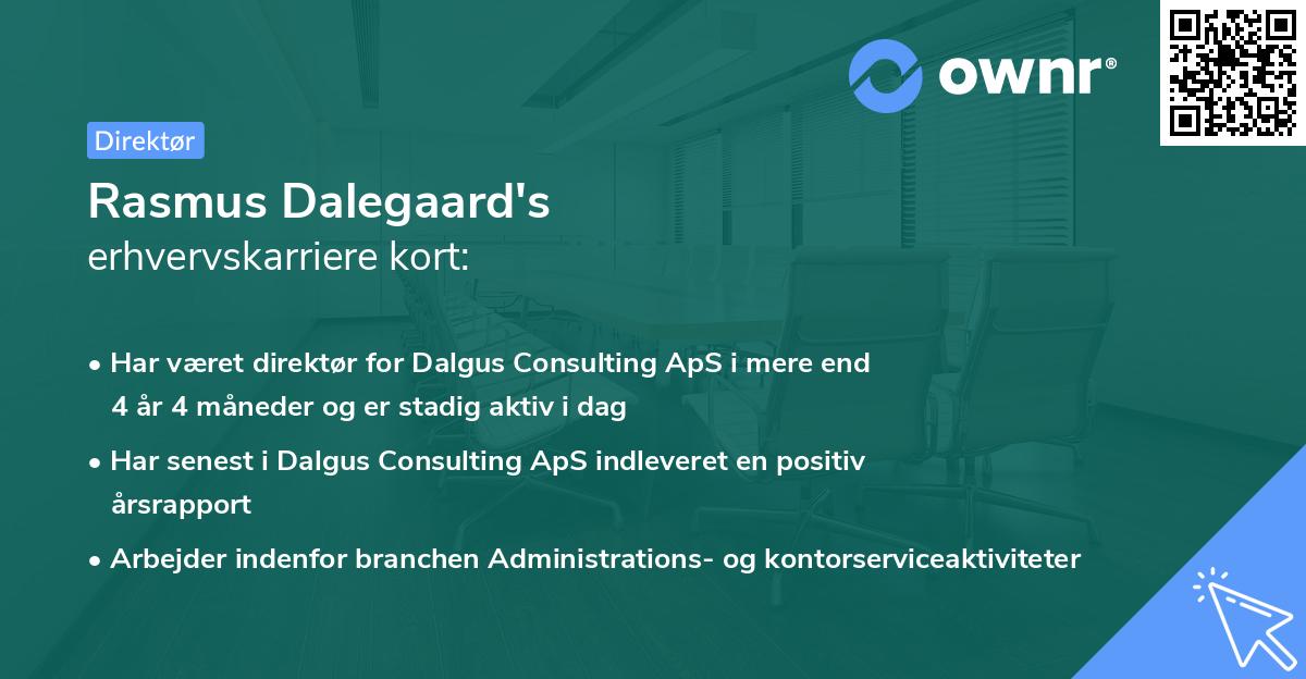 Rasmus Dalegaard's erhvervskarriere kort
