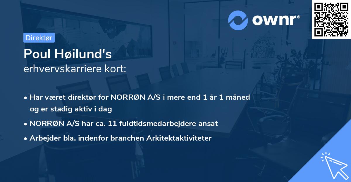 Poul Høilund's erhvervskarriere kort
