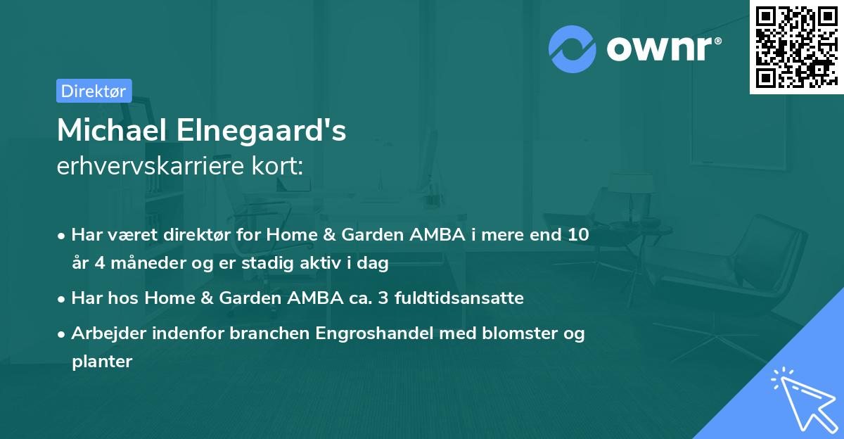 Michael Elnegaard's erhvervskarriere kort