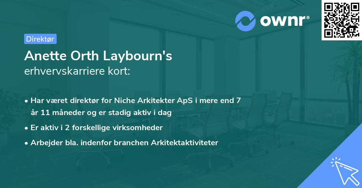 Anette Orth Laybourn's erhvervskarriere kort