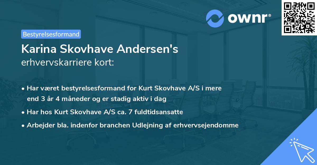 Karina Skovhave Andersen's erhvervskarriere kort