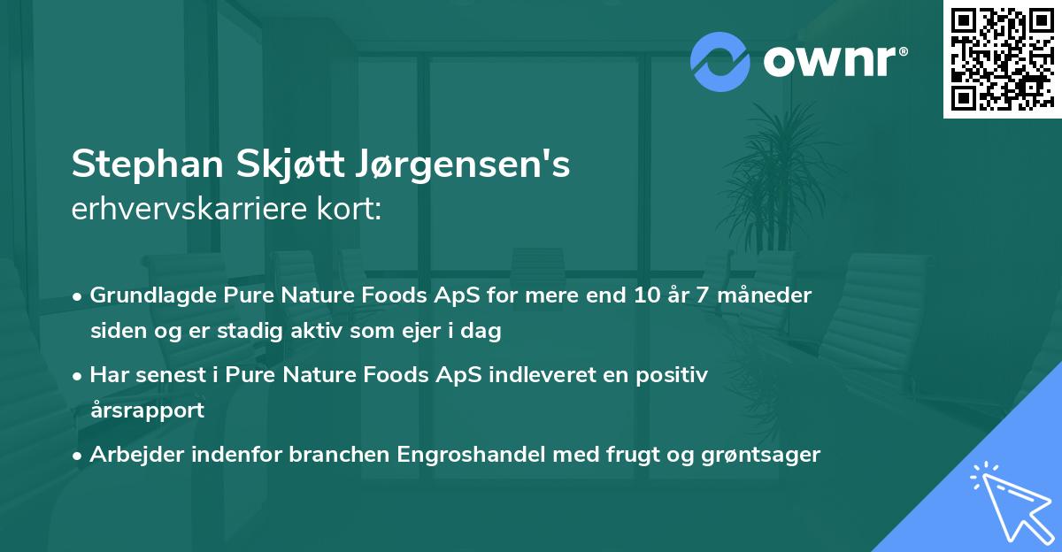Stephan Skjøtt Jørgensen's erhvervskarriere kort
