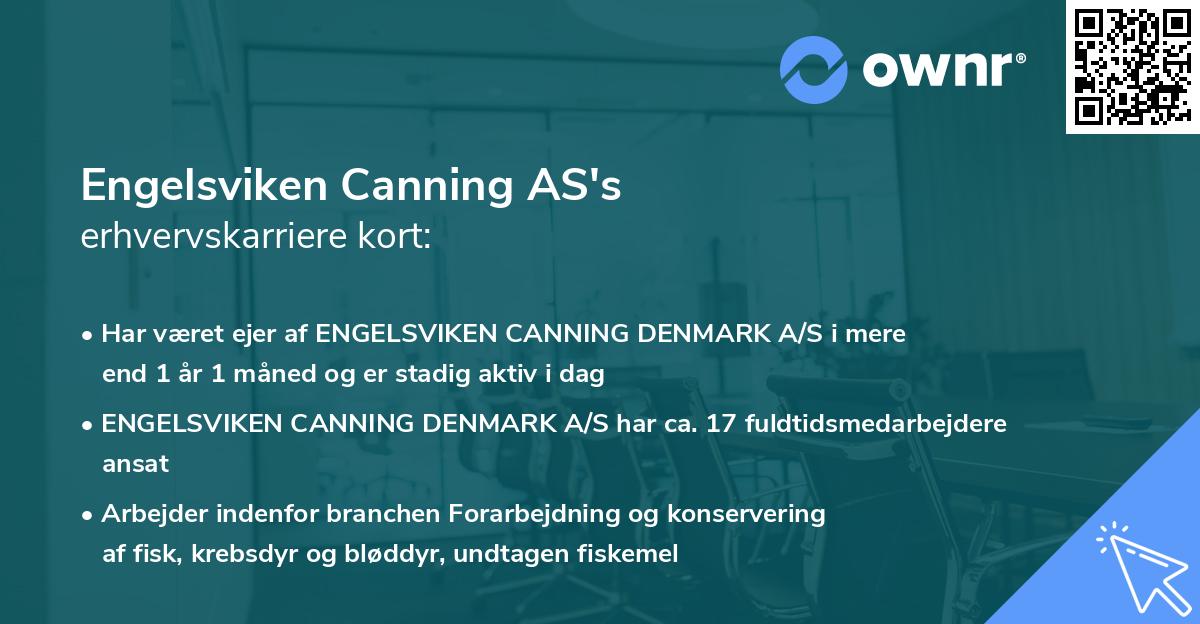 Engelsviken Canning AS's erhvervskarriere kort