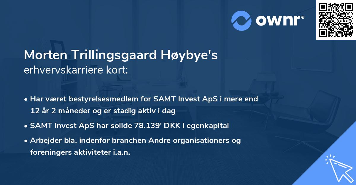 Morten Trillingsgaard Høybye's erhvervskarriere kort