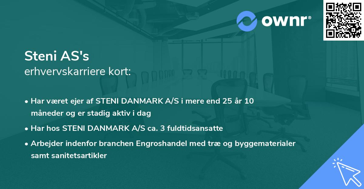 Steni AS's erhvervskarriere kort