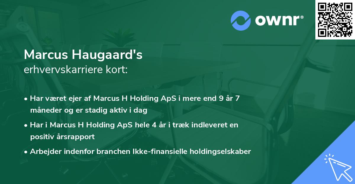 Marcus Haugaard's erhvervskarriere kort