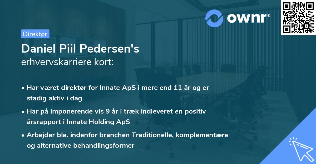 Daniel Piil Pedersen's erhvervskarriere kort