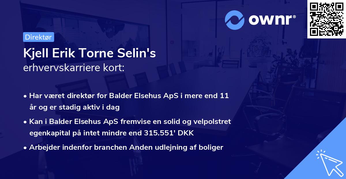 Kjell Erik Torne Selin's erhvervskarriere kort