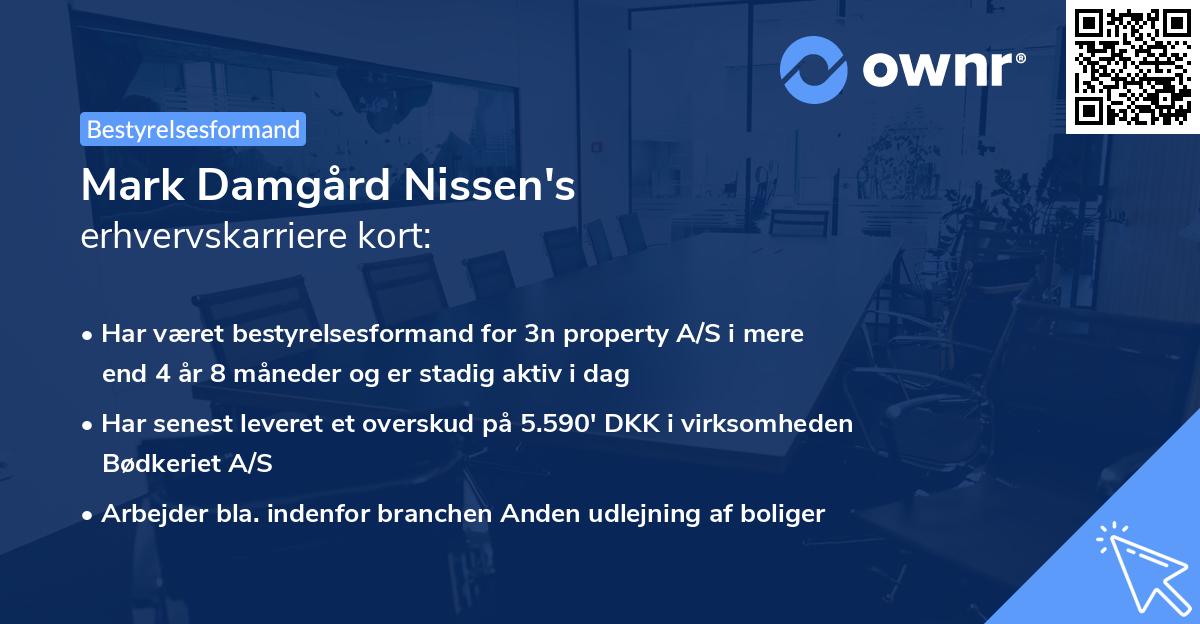 Mark Damgård Nissen's erhvervskarriere kort