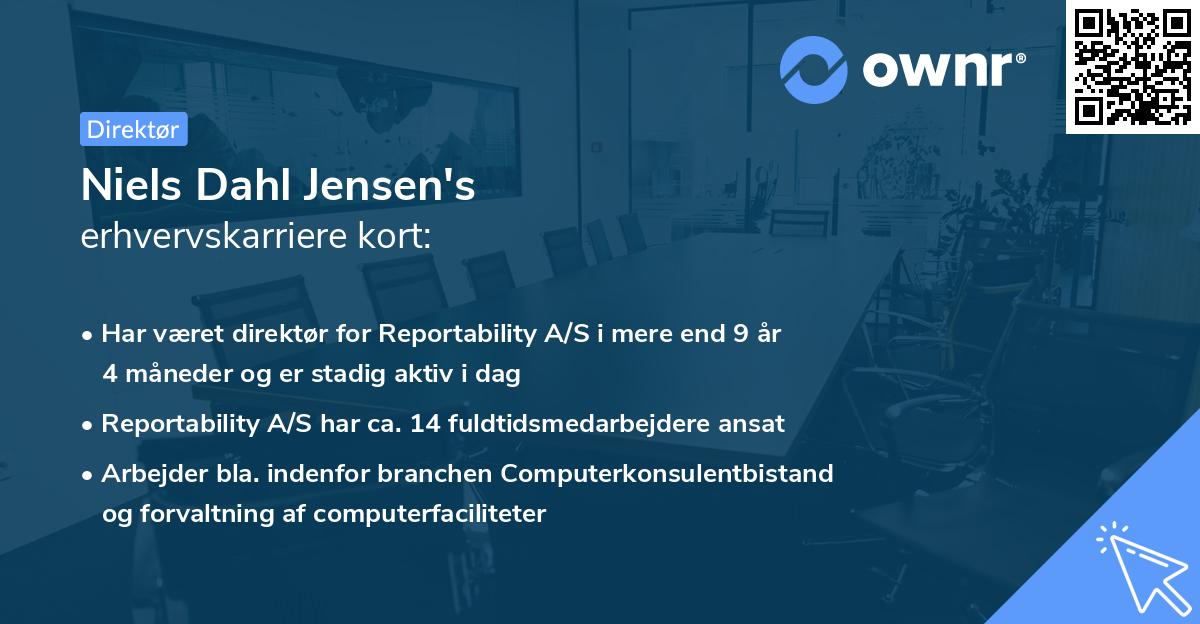 Niels Dahl Jensen's erhvervskarriere kort