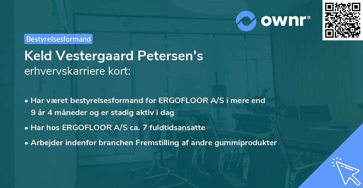 Keld Vestergaard Petersen's erhvervskarriere kort