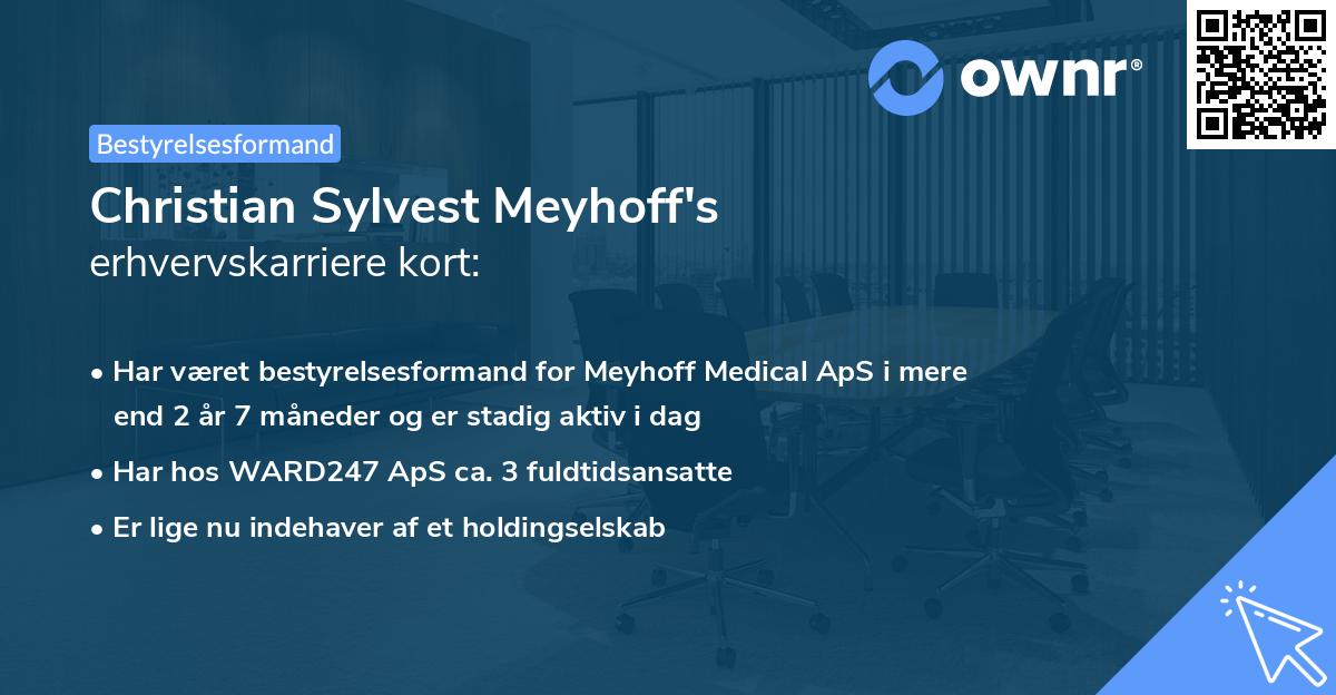 Christian Sylvest Meyhoff's erhvervskarriere kort