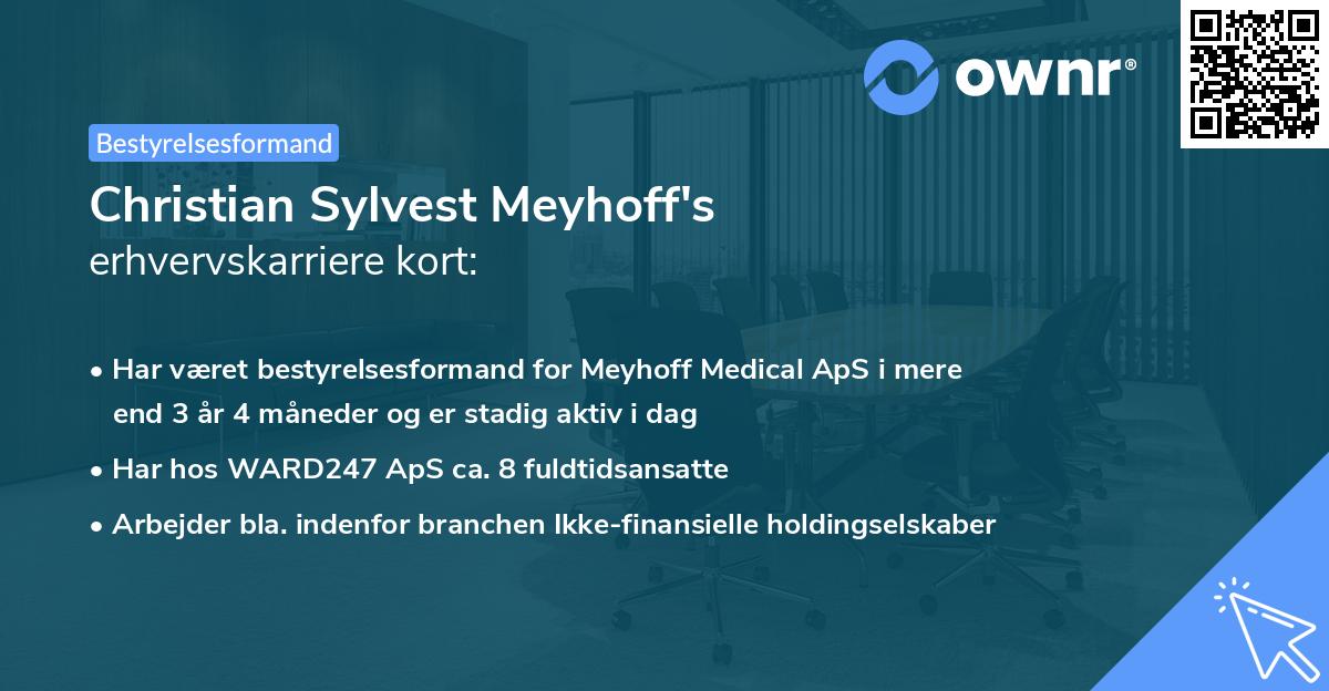 Christian Sylvest Meyhoff's erhvervskarriere kort