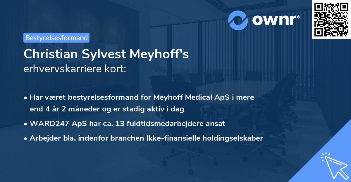 Christian Sylvest Meyhoff's erhvervskarriere kort