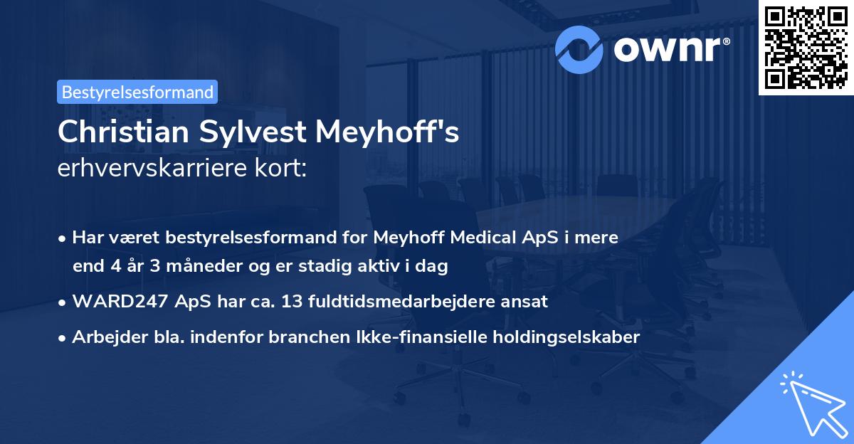 Christian Sylvest Meyhoff's erhvervskarriere kort