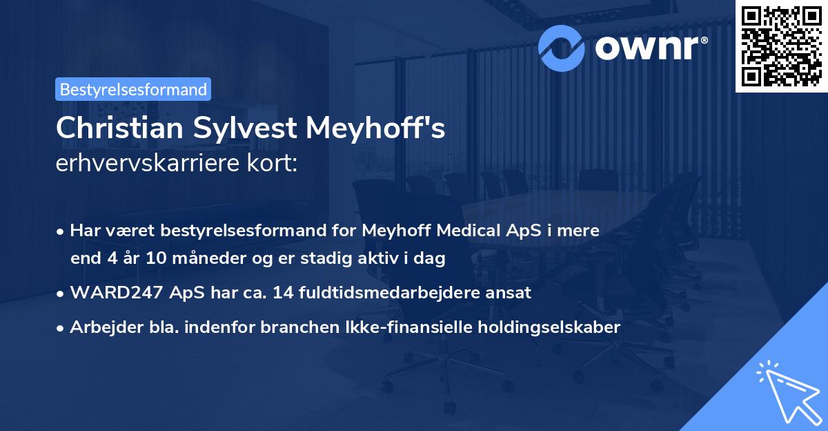 Christian Sylvest Meyhoff's erhvervskarriere kort