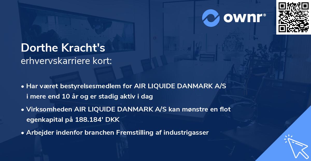 Dorthe Kracht's erhvervskarriere kort