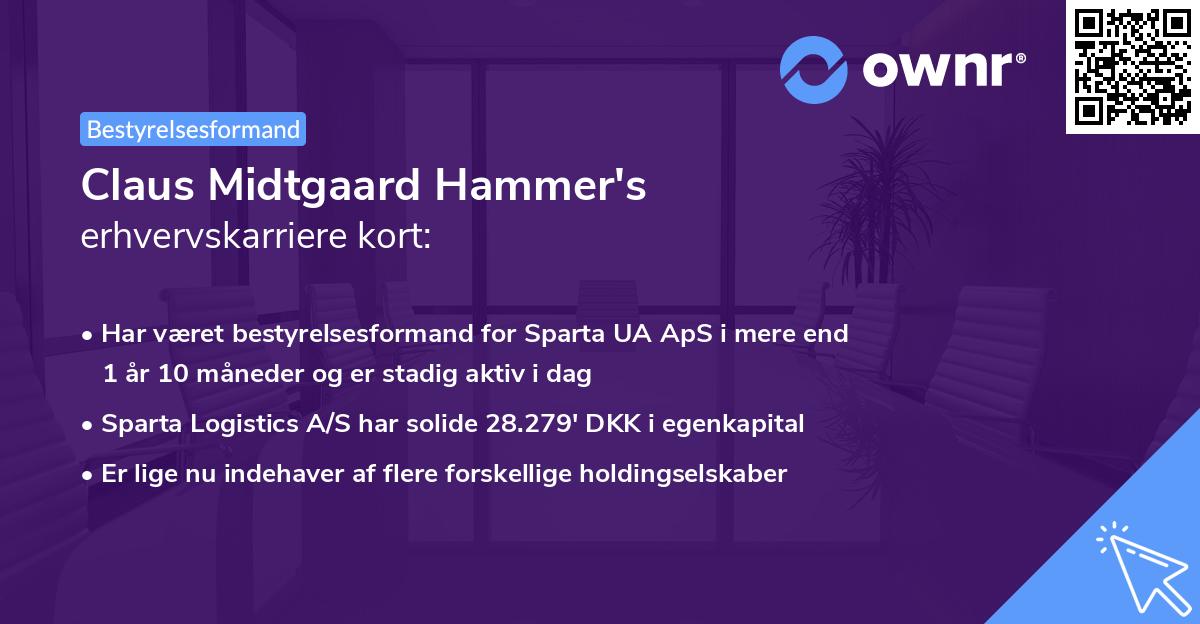 Claus Midtgaard Hammer's erhvervskarriere kort