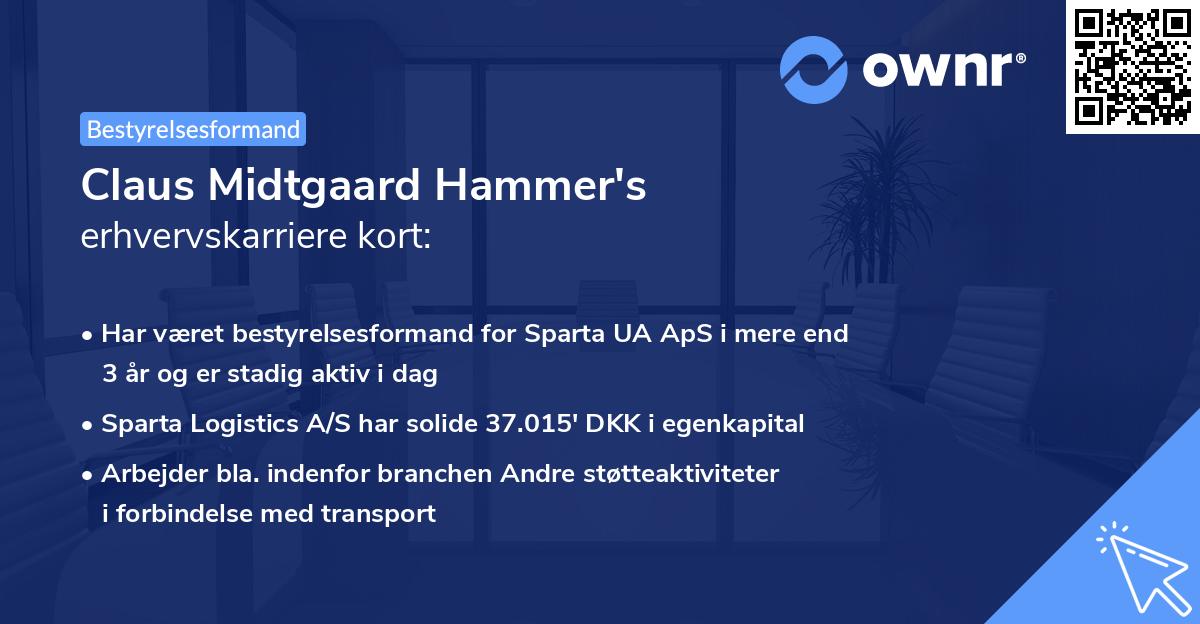 Claus Midtgaard Hammer's erhvervskarriere kort