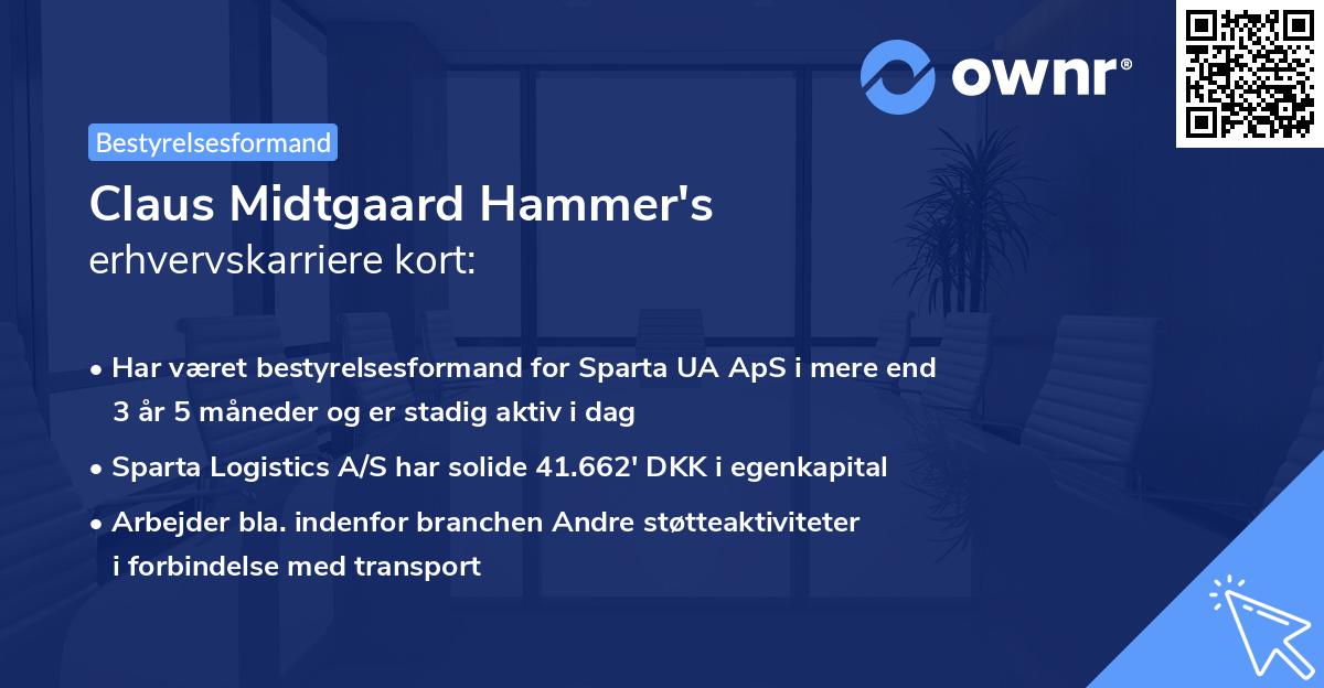 Claus Midtgaard Hammer's erhvervskarriere kort
