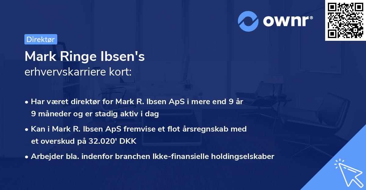 Mark Ringe Ibsen's erhvervskarriere kort