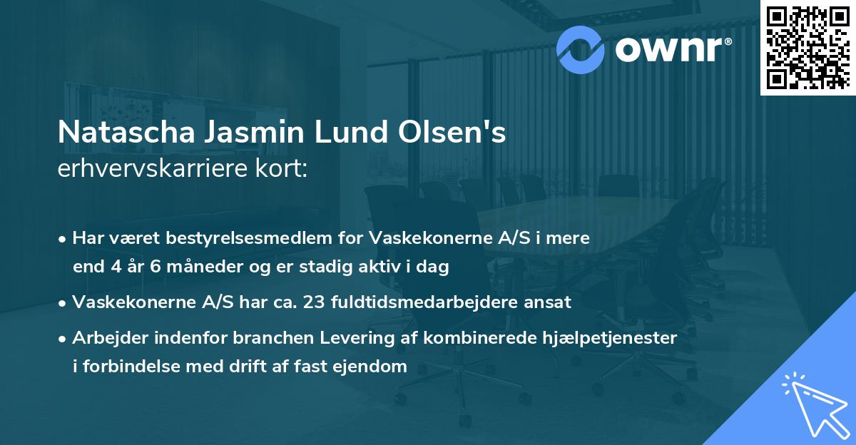 Natascha Jasmin Lund Olsen's erhvervskarriere kort