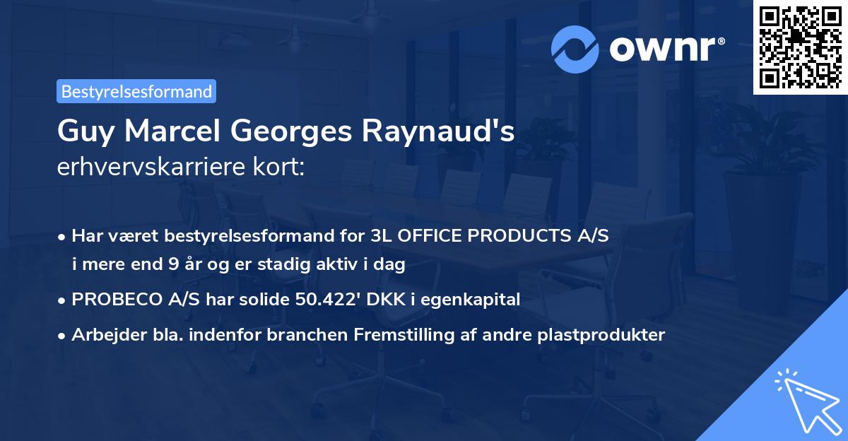 Guy Marcel Georges Raynaud's erhvervskarriere kort