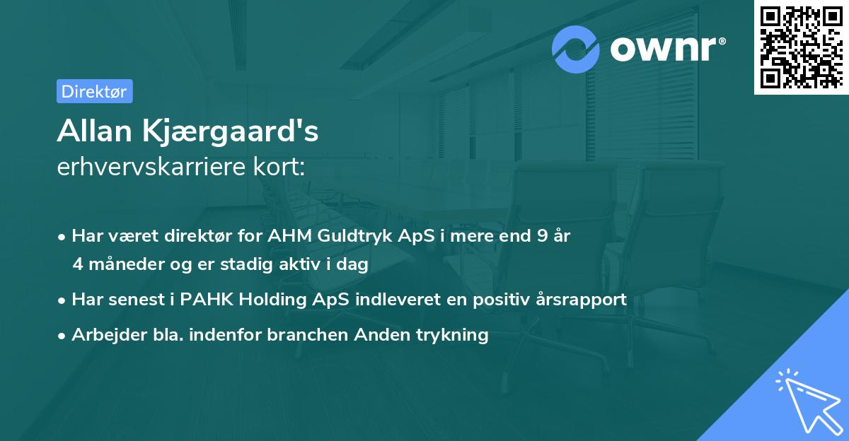 Allan Kjærgaard's erhvervskarriere kort
