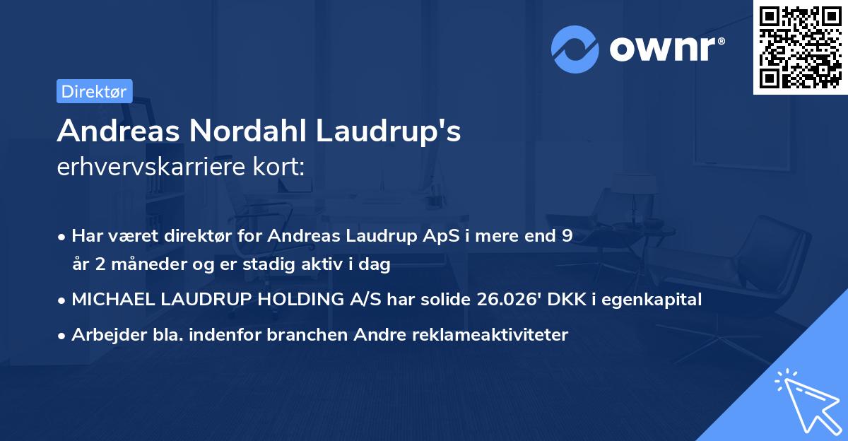 Andreas Nordahl Laudrup's erhvervskarriere kort