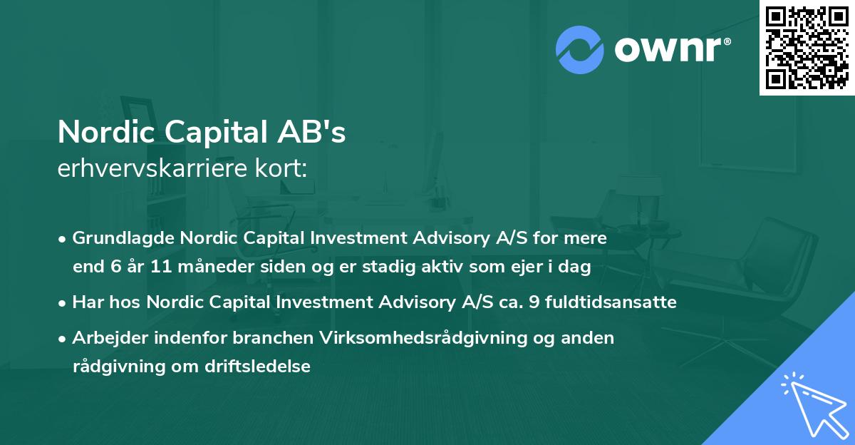 Nordic Capital AB's erhvervskarriere kort