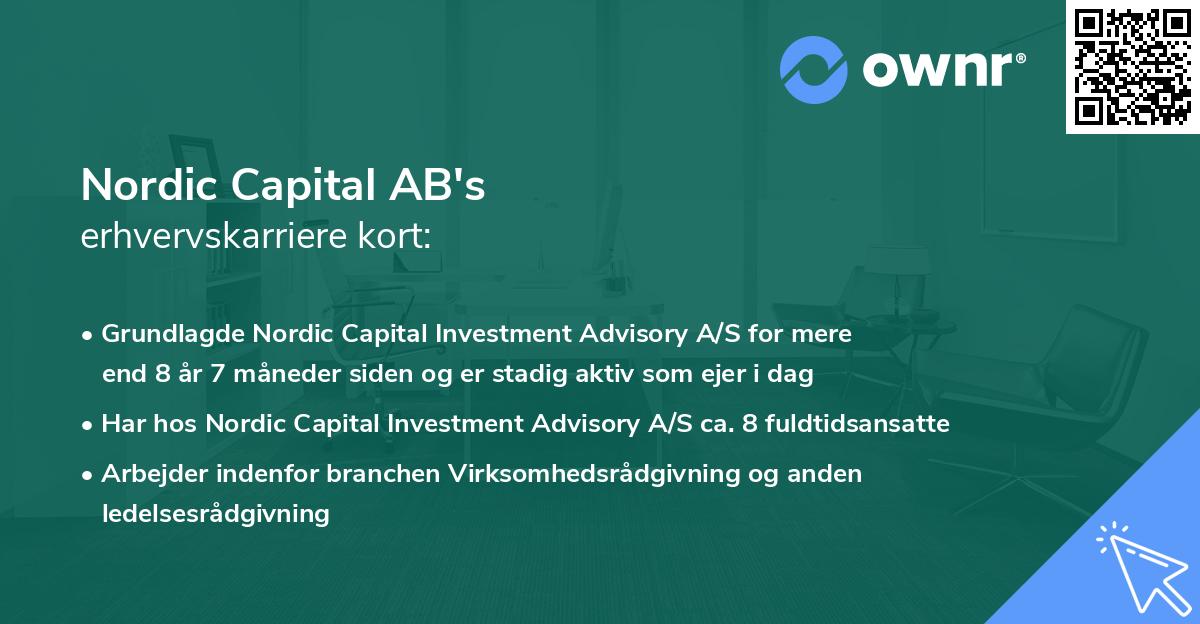 Nordic Capital AB's erhvervskarriere kort