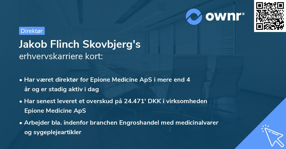 Jakob Flinch Skovbjerg's erhvervskarriere kort