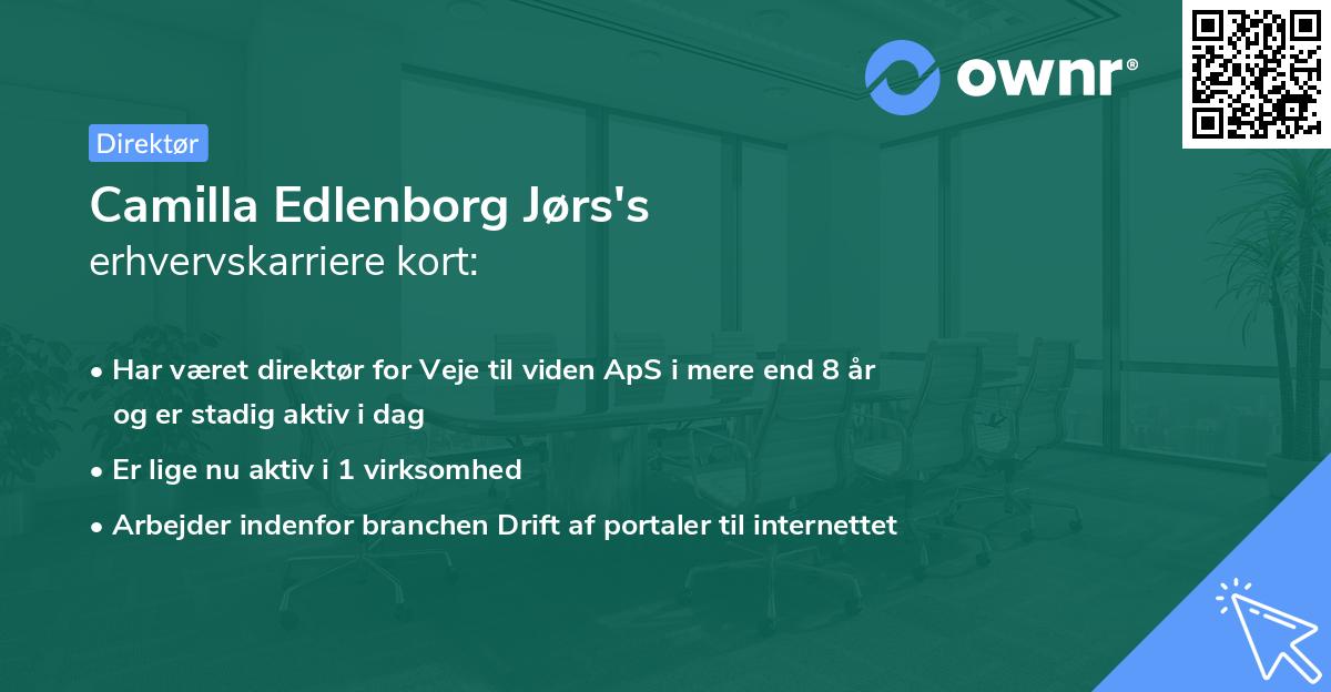 Camilla Edlenborg Jørs's erhvervskarriere kort