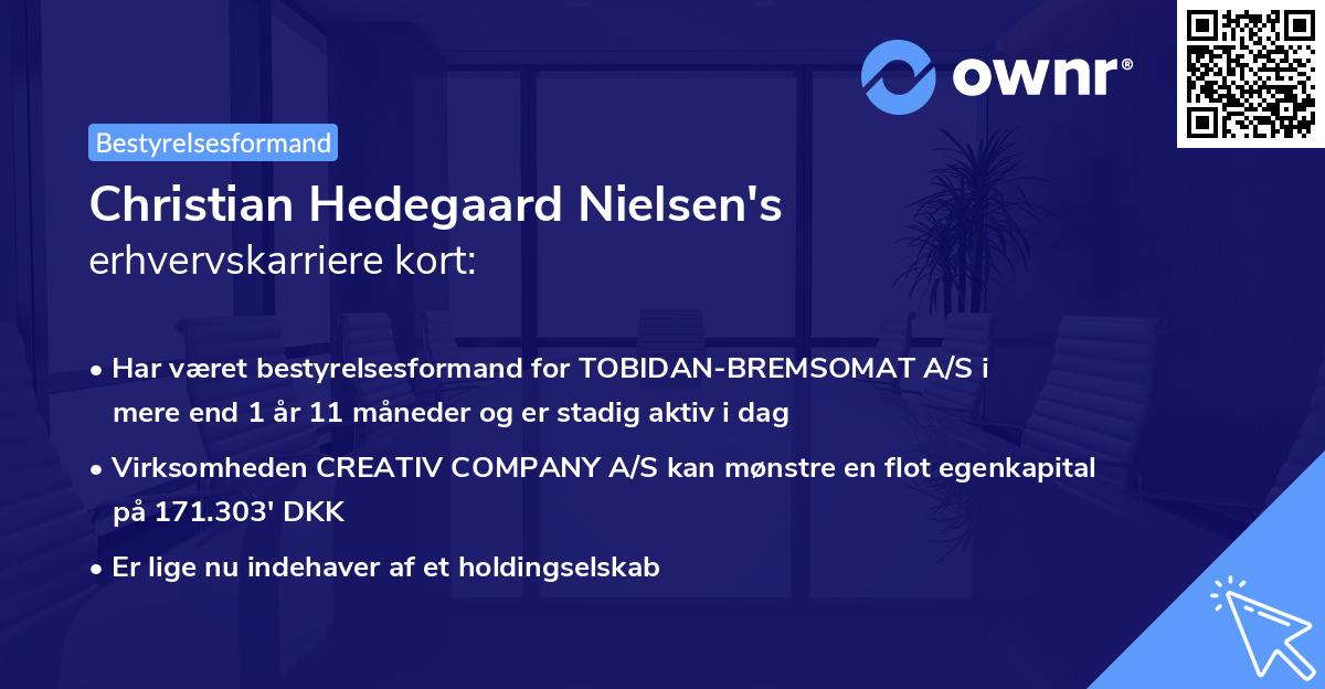 Christian Hedegaard Nielsen's erhvervskarriere kort