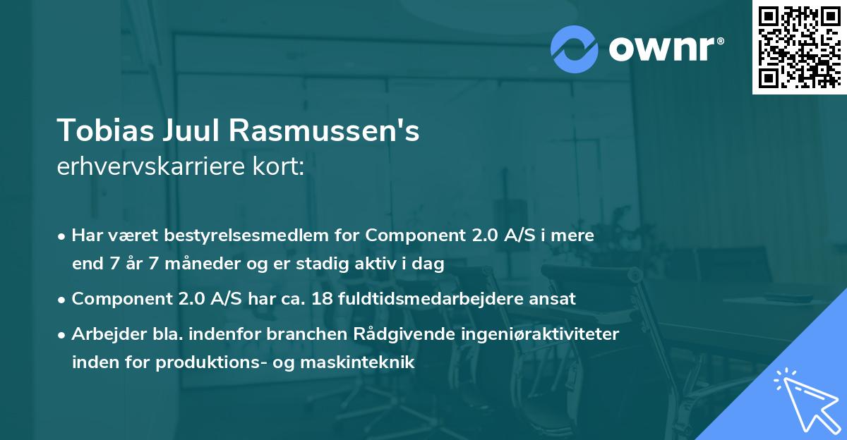 Tobias Juul Rasmussen's erhvervskarriere kort
