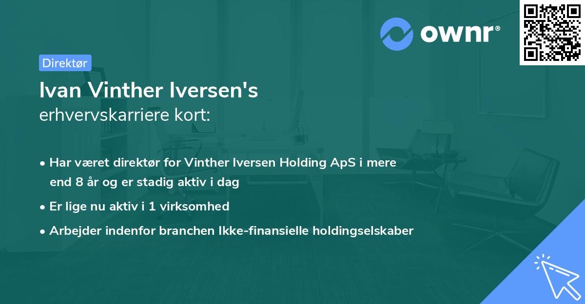 Ivan Vinther Iversen's erhvervskarriere kort