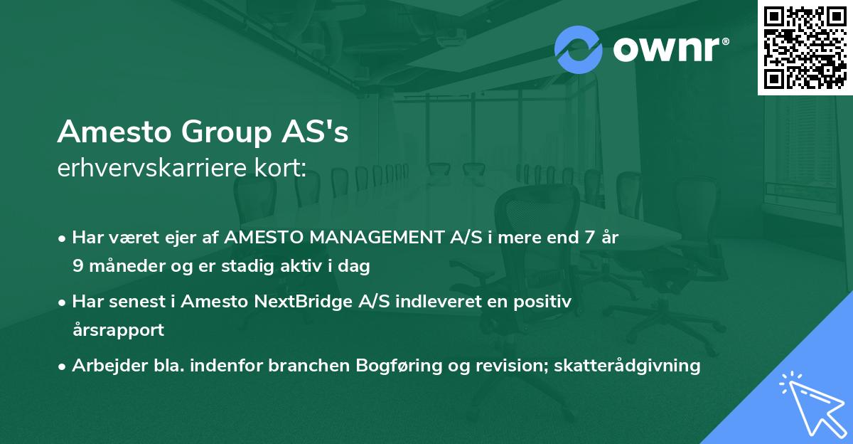 Amesto Group AS's erhvervskarriere kort