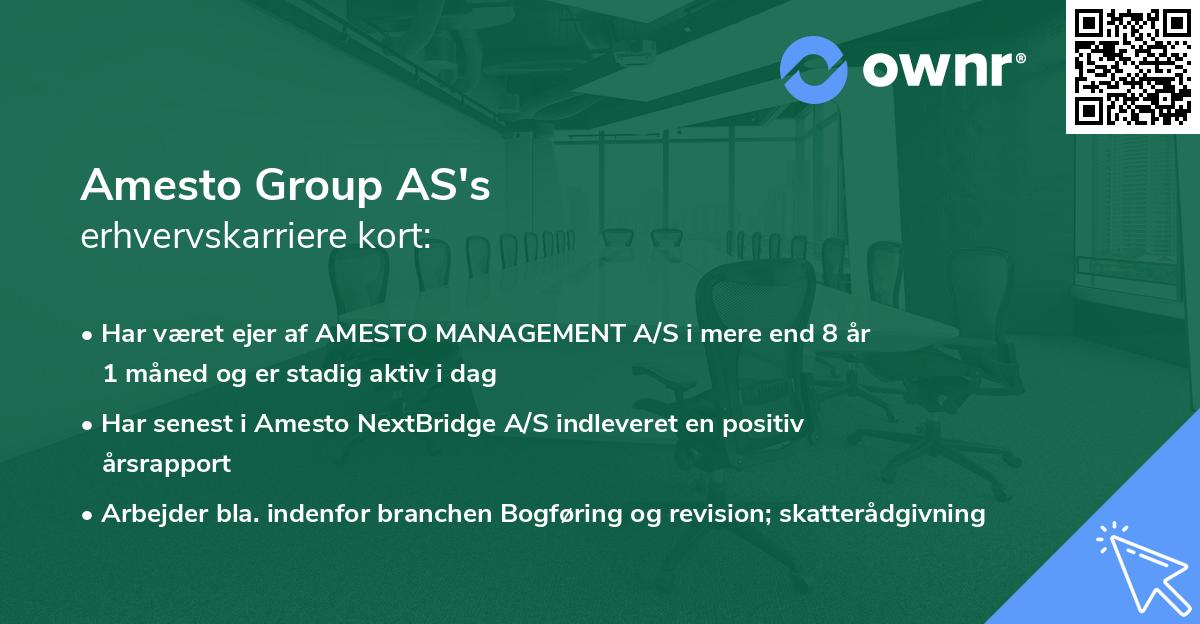 Amesto Group AS's erhvervskarriere kort